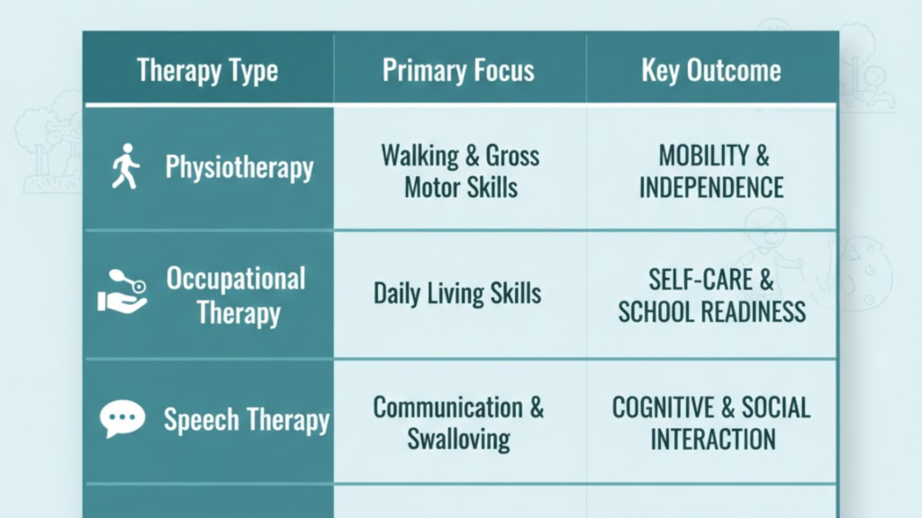 Comparison of Therapy Interventions for a CP Child in Jaipur