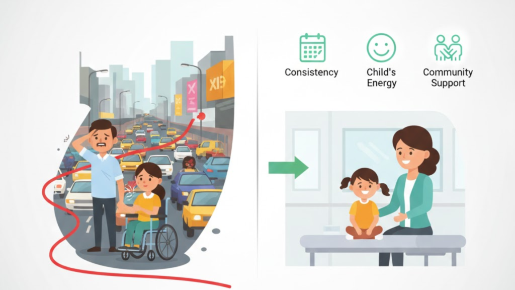 Why Proximity (Location) is the "Secret Ingredient" to Success CP Child Treatment near me