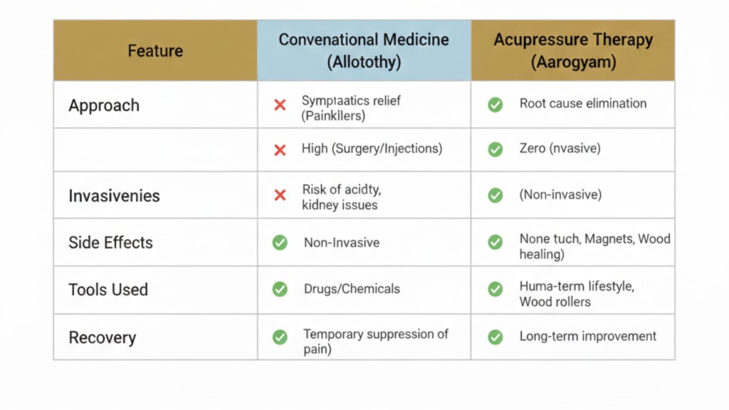 Comparative Analysis: Why Acupressure Wins