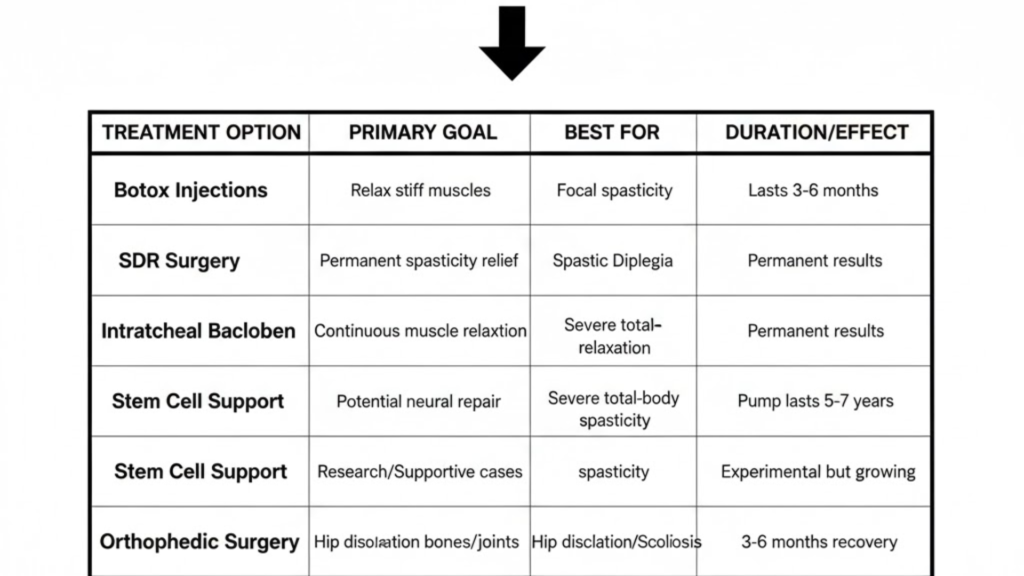 Comparison of Medical and Surgical Treatments: Choosing the Best Treatment for CP Child